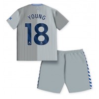Fotballdrakt Barn Everton Ashley Young #18 Tredjedraktsett 2023-24 Kortermet (+ Korte bukser)